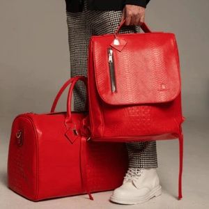 Tote & Carry RED APOLLO SET: REGULAR DUFFLE + BACKPACK - BRAND NEW